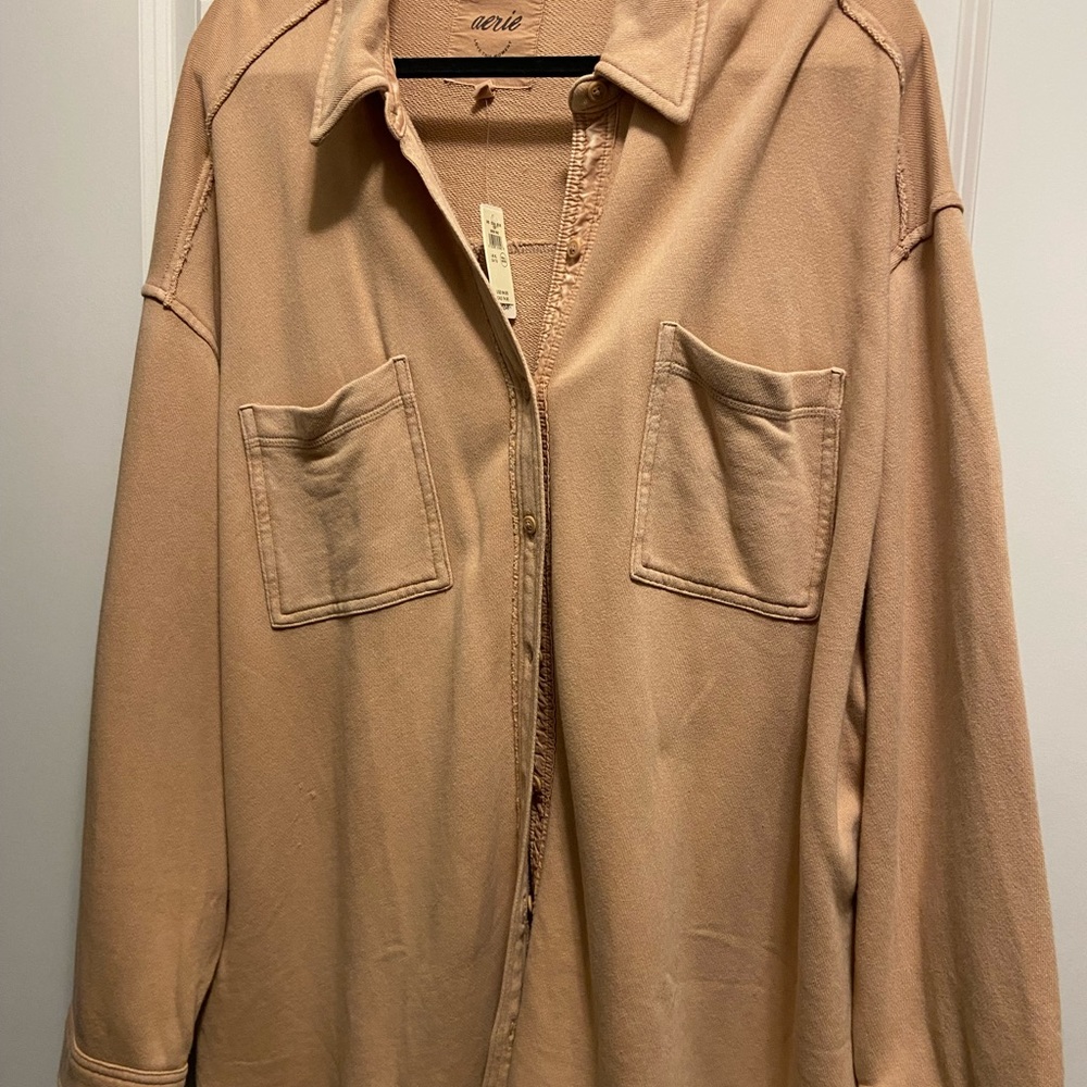 New, with tags! Arie lumber Jane button down cozy top.